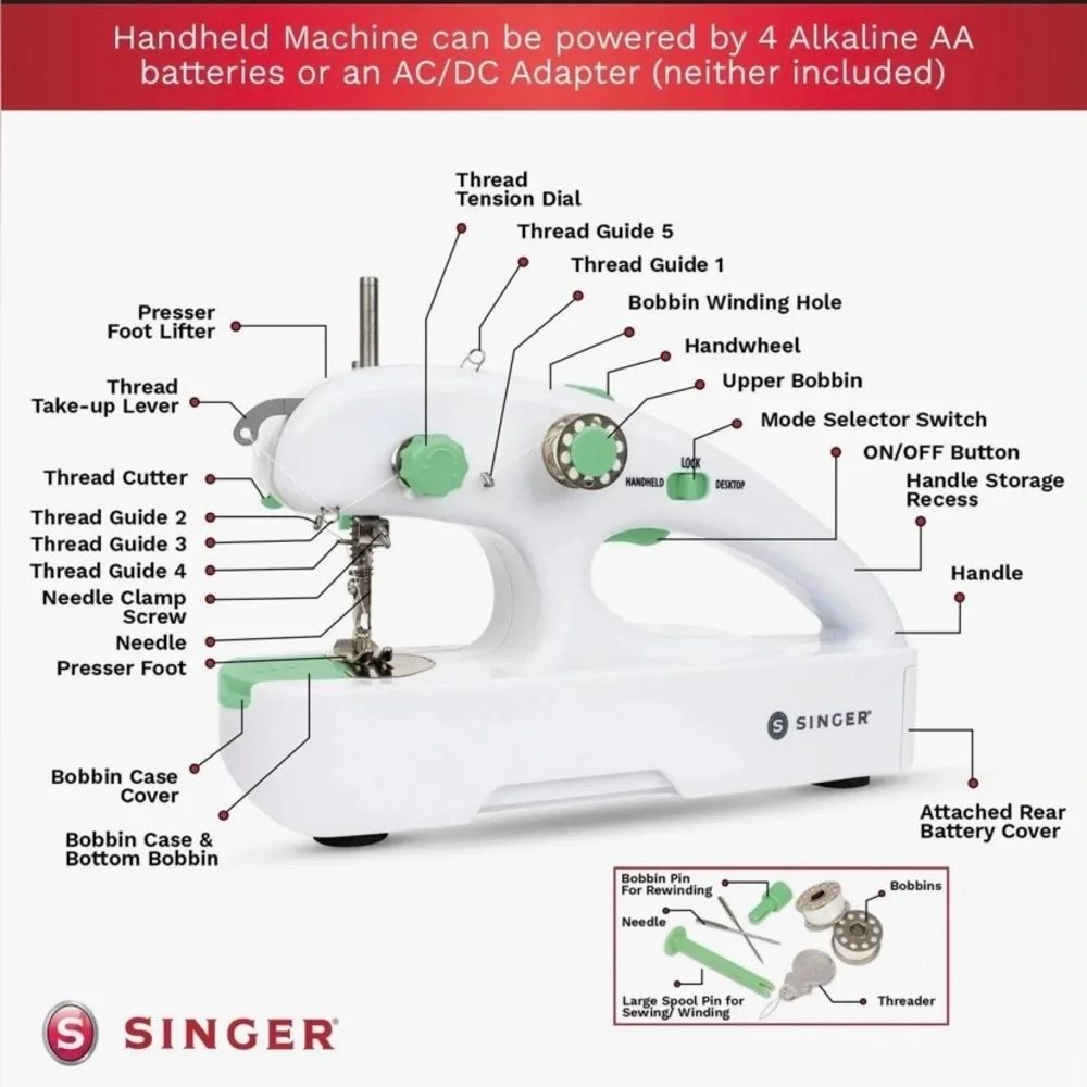 Singer Stitch Sew Quick + Portable Sewing Machine, battery operated, NEW in Box - Picture 7 of 11
